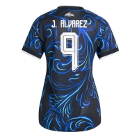 Camiseta Argentina Julian Alvarez #9 Segunda Equipación Replica Mundial 2026 para mujer mangas cortas